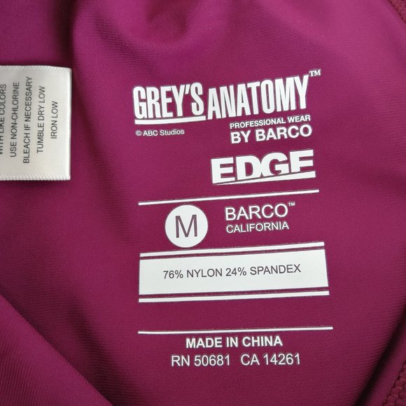 Grey's Anatomy Scrub Pants GEP004-65 Wine - Picture 3 of 13